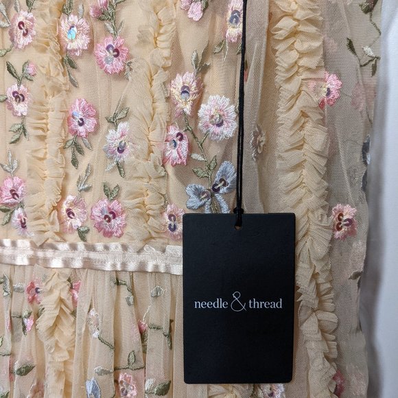 Needle & Thread | Wallflower Dress in Papaya Blush - Picture 9 of 12